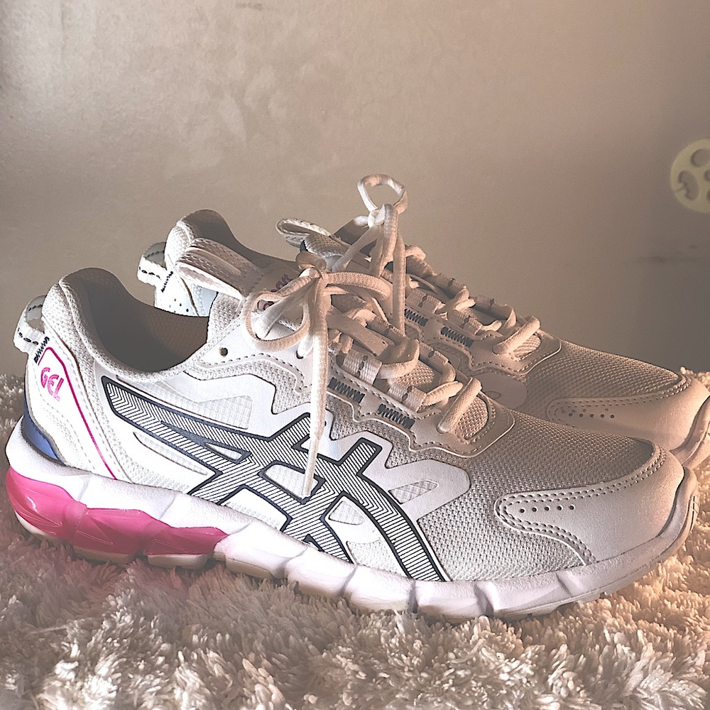 ASICS Women's Gel Running Shoes - White and Pink